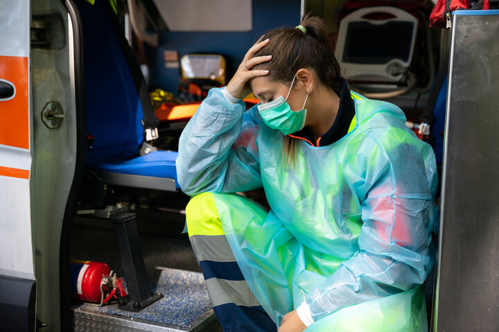 Paramedic personnel stressed